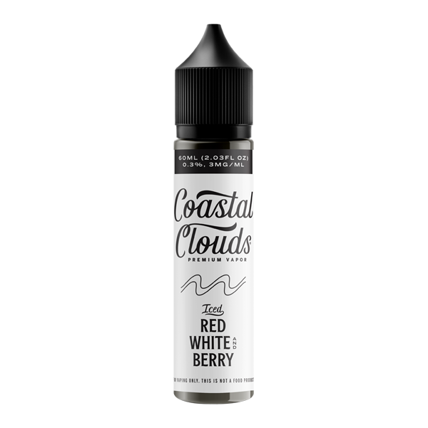 Iced Red White Berry by Coastal Clouds Series E-Liquid 60mL (Freebase) - Black Coral